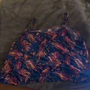 Leave print crop top